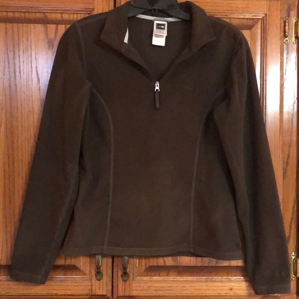 The North Face brown shirt jacket.